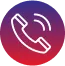 Icon of a phone receiver on a gradient background, symbolizing contact or communication.